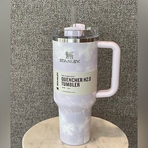 NWT Limited Edition Purple & White Tie-Dye Stanley Cup- 40oz.